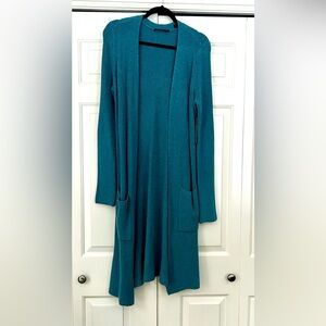 NEW NWT Cyrus Teal Blue Long Open Cardigan Sweater Small